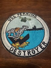 Vintage US Navy USS Perkins DD-877 Ship Patch picture