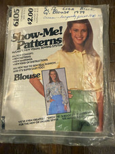McCall's Show-Me Patterns 6105 Women's Blouse Sewing Pattern Vintage Original picture