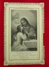 Antique JESUS Lace Holy Card THE LIFE OF UNION Religious Catholic Prayer Card picture