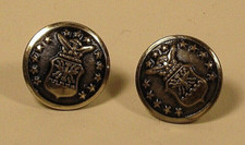USAF US Air Force Cap Hat Buttons (Old Emblem) Pair for Dress Blues            picture