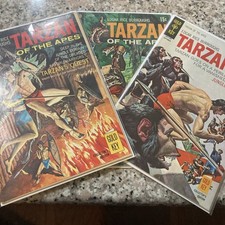 Tarzan of The Apes #188 #193 #198 “Man Saving Woman” Gold Key. Three .15 comics. picture