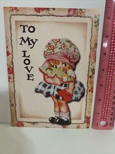 Valentine’s Day Decor VINTAGE STYLE Die Cut Cardboard 5 X 7” picture
