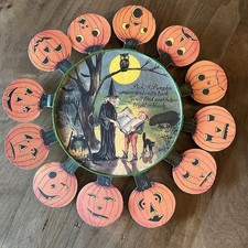 Vintage Inspired Halloween German Fortune Telling Game Bethany Lowe Paper Mache picture