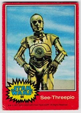 1977 Topps Star Wars #98 See-Threepio Red Series 2 Vintage C-3PO Anthony Daniels picture