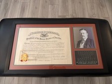 President Roosevelt Signed Appointment Document Custom Framed PSA picture