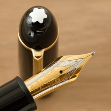 Authentic Montblanc 149 Diplomat 18K Tri-Color BB Double Broad StOD Nib Serviced picture