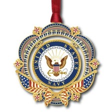 Beacon Design 62709 Patriotic United State Navy Hanging Ornament, Gold picture