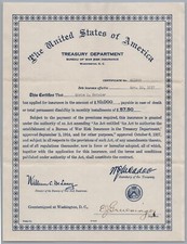1917 Greenville, Ohio US Treasury Department War Risk Insurance Document & Envel picture