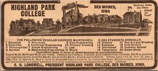 OH Longwell Highland Park College Des Moines IA 1906 Minneapolis Ad 5AL1-M2 picture