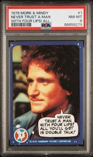 ROBIN WILLIAMS 1978 Topps Mork & Mindy ROOKIE #1 PSA 8 NONE GRADED HIGHER picture