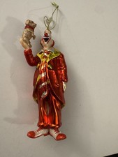 Vintage Ringling Bros Museum Lou Jacobs Glass Clown Christmas Ornament LF2 picture