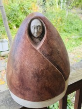 Large Blanket Woman Pottery Sculpture Southwest Native American Style 17” picture