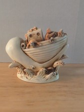 Vintage Noah's Ark Whale Figurine Resin Sculpture Animal Collectible Made In UK picture