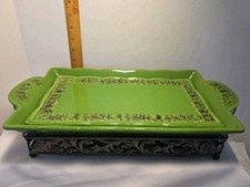 Temptations Vintage 13x9 Baking Dish Lid And Holder  picture
