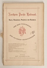 1871 Northern Pacific Railroad Jay Cooke Schuyler Colfax Map Promotional picture