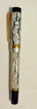 Parker Duofold Centennial Large Pearl & Black 1994 UK Fine 18k Nib Floral Jewel picture