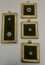 Vintage Salem Collection Porcelain Portrait Plaques Set 4 Italy Green Velvet picture