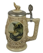 VTG 1997 Avon “Wolves” Stein Tribute to the North American Wolf Ceramarte Brazil picture