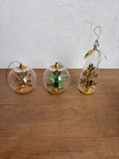 Vintage Resl Lenz Germany Christmas Fruit Tree Orn Foil Glass Retro Spinner picture