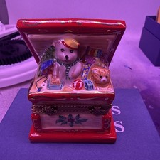 INCREDIBLY RARE Limoges France Trinket Box Toybox ToyBox Trunk filled w/ Toys picture