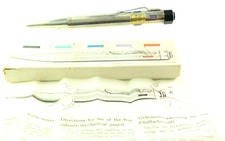 VINTAGE SILVER PLATED FIVE COLORS PROPELLING PENCIL ORIGINAL BOX&PAPER - NOS picture