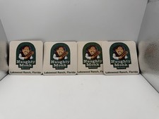 Lot of 4 Naughty Monk Brewery Lakewood Ranch Florida Beer Coasters Breweriana picture