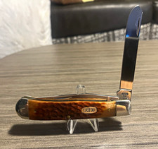 Case XX 6254 SS Trapper 2-Blade Stainless Pocketknife Brown Bone Handle 1988 picture