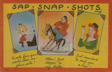 1954 Sturgis MI Sap Snap Shots #1261 Postcard 2-Cent Jefferson Stamp Vintage picture
