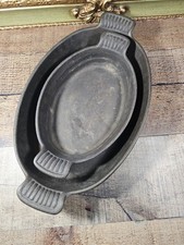 VTG Set Of 2 Cast Iron Handled Casserole Baking Dishes, Made In Taiwan picture