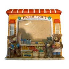 3D Picture Frame with Family bears and fruit stand 4”x3” picture picture