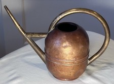 Chase 1930’s Art Deco Copper Watering Can w/Brass Accents~Centaur Archer Stamp picture