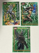 2026 Topps Chrome Marvel Green Lightning Refractor /99 Lot Silver Surfer +2 picture