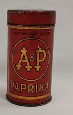 Vintage A&P Paprika Spice Tin Great Atlantic Pacific Tea Co Antique Advertising picture