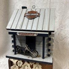 Harley Davidson Biker Shack Log Cabin Birdhouse 2000 FXDX Dyna Super Glide Sport picture