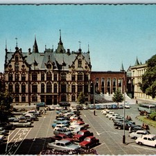 c1950s Het Plein Square Postcard The Hague Netherlands Vintage Cars Parking Lot picture