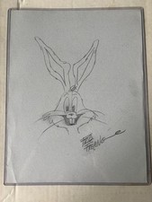 Friz Freleng d1995 signed autographed Bugs Bunny 8.5x10 Original Sketch picture