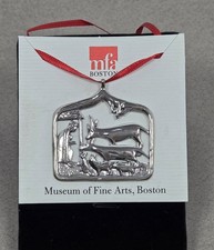 Vintage Sterling Silver MFA Boston Hand & Hammer H&H Christmas Ornament- Manger picture