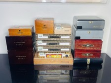Lot of 15 Empty Wooden Cigar Boxes -- Assorted Brands and Sizes picture
