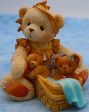 Cherished Teddies “Tanna” When Your Hands Are Full Figurine #476595 w/ Box COA picture