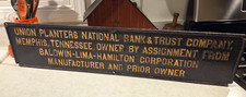 Vintage 1950s Baldwin Lima Hamilton Cast Iron Locomotive Trust Plate - 32 x 7.5 picture