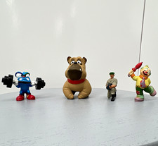 Vtg PVC Figures Lot: 1986 Mattel GUTS, 1988 Disney, 1996 Olympics Izzy, Enesco  picture