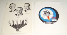 Vintage Apollo 14 MFA Poster & Grumman LM-12 Lunar Module Print Lot 11x14 picture