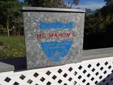 Vintage McMahon's Dairy Metal Porch Milk Box Altoona Pa Milk Bottle picture