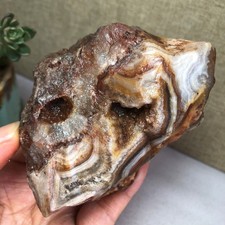 Natural crazy Mexican agate Crystal gemstone rough original Specimen 409g A6032 picture