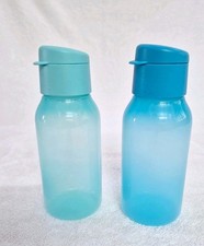 Tupperware Sport/Flip cap Water bottles set of 2-350ml/12oz- New- Aqua Colors picture