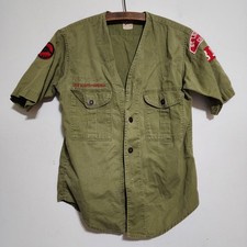 Vintage 50s 60s BSA Boy Scouts Summer V-Neck Shirt St. Louis Area Council 816 picture