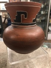 Vintage antique Indian Mexican pot Vase Bohemian picture