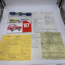 Vintage 1967 Chevrolet Truck Series 10-30 Owner's Manual w Bag & Invoices Papers picture