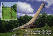 Pine Mountain Ski Jump Ramp Iron Mountain Upper Peninsula Michigan MI - Postcard picture