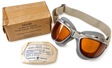 CHAS. FISCHER AN-6530 FLYING GOGGLES W/2 PIECE CUSHIONS picture